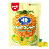 Amos 4D Fruit Gummy Pineapple Burst case 6oz - 12ct - candy